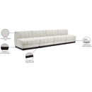 Meridian Quinn Cream Chenille Fabric Modular Sofa IMAGE 11