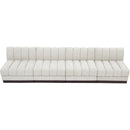 Meridian Quinn Cream Chenille Fabric Modular Sofa IMAGE 5