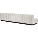 Meridian Quinn Cream Chenille Fabric Modular Sofa IMAGE 6