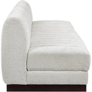 Meridian Quinn Cream Chenille Fabric Modular Sofa IMAGE 7