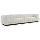 Meridian Quinn Cream Chenille Fabric Modular Sofa IMAGE 10