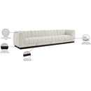 Meridian Quinn Cream Chenille Fabric Modular Sofa IMAGE 11