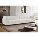 Meridian Quinn Cream Chenille Fabric Modular Sofa IMAGE 2