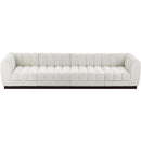 Meridian Quinn Cream Chenille Fabric Modular Sofa IMAGE 5