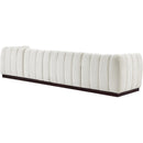 Meridian Quinn Cream Chenille Fabric Modular Sofa IMAGE 6