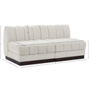 Meridian Quinn Cream Chenille Fabric Modular Sofa IMAGE 10