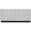 Meridian Quinn Cream Chenille Fabric Modular Sofa IMAGE 3