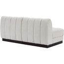Meridian Quinn Cream Chenille Fabric Modular Sofa IMAGE 6