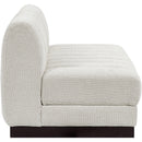 Meridian Quinn Cream Chenille Fabric Modular Sofa IMAGE 7