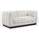 Meridian Quinn Cream Chenille Fabric Modular Sofa IMAGE 10