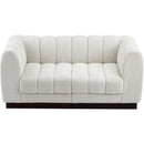 Meridian Quinn Cream Chenille Fabric Modular Sofa IMAGE 5