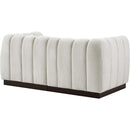 Meridian Quinn Cream Chenille Fabric Modular Sofa IMAGE 6