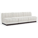 Meridian Quinn Cream Chenille Fabric Modular Sofa IMAGE 10