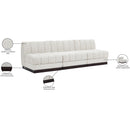 Meridian Quinn Cream Chenille Fabric Modular Sofa IMAGE 11
