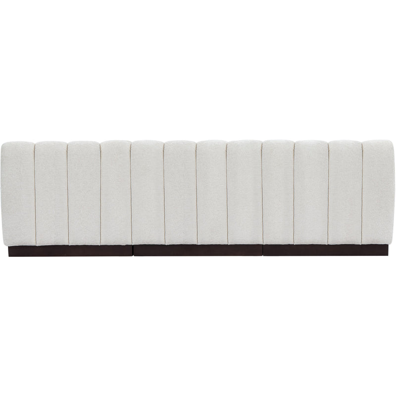 Meridian Quinn Cream Chenille Fabric Modular Sofa IMAGE 3