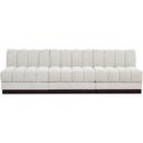 Meridian Quinn Cream Chenille Fabric Modular Sofa IMAGE 4