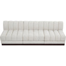 Meridian Quinn Cream Chenille Fabric Modular Sofa IMAGE 5