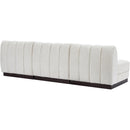 Meridian Quinn Cream Chenille Fabric Modular Sofa IMAGE 6