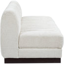 Meridian Quinn Cream Chenille Fabric Modular Sofa IMAGE 7