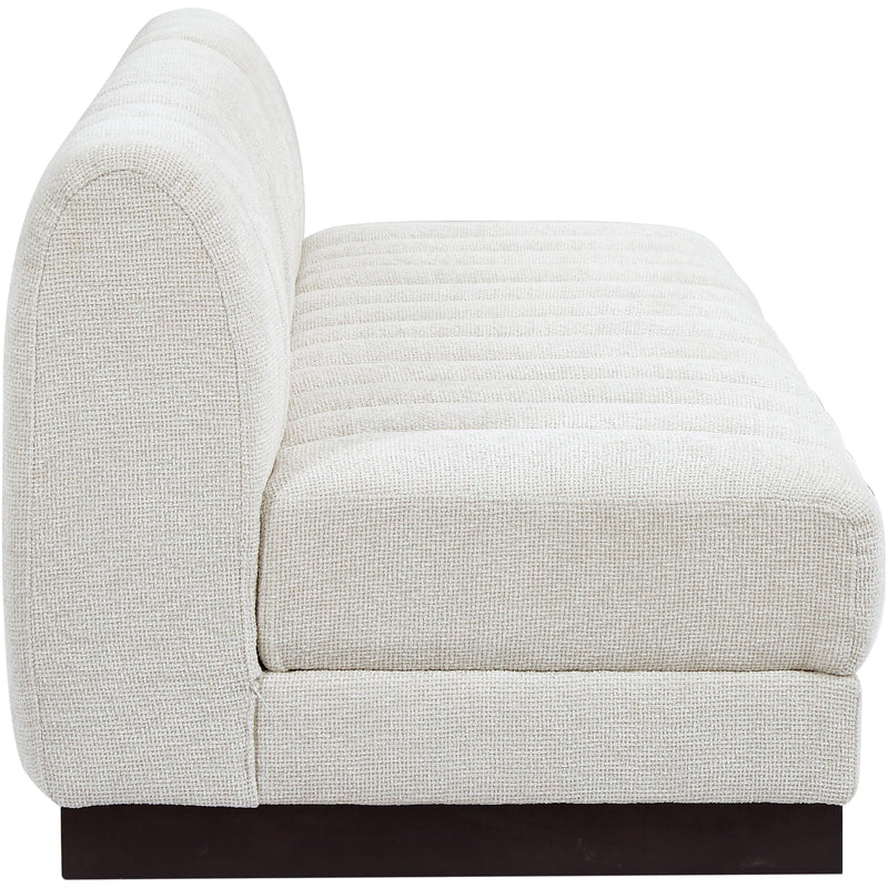 Meridian Quinn Cream Chenille Fabric Modular Sofa IMAGE 7