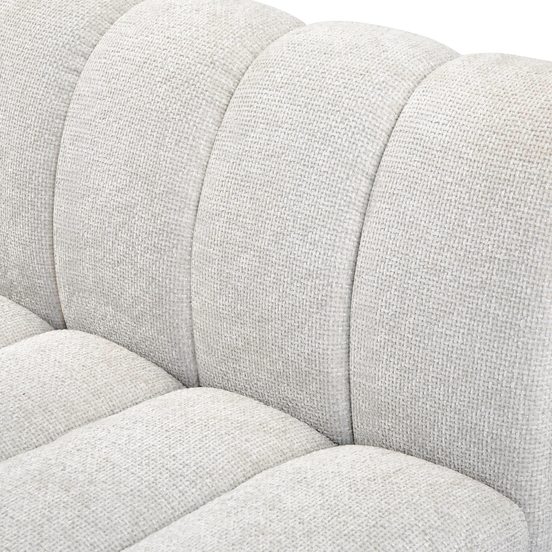 Meridian Quinn Cream Chenille Fabric Modular Sofa IMAGE 8