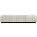 Meridian Quinn Cream Chenille Fabric Modular Sectional IMAGE 3
