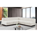 Meridian Quinn Cream Chenille Fabric Modular Sectional IMAGE 2