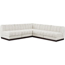 Meridian Quinn Cream Chenille Fabric Modular Sectional IMAGE 4