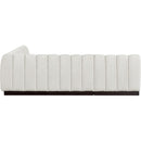 Meridian Quinn Cream Chenille Fabric Modular Sectional IMAGE 6