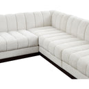 Meridian Quinn Cream Chenille Fabric Modular Sectional IMAGE 8