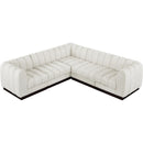 Meridian Quinn Cream Chenille Fabric Modular Sectional IMAGE 5