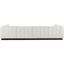 Meridian Quinn Cream Chenille Fabric Modular Sectional IMAGE 3