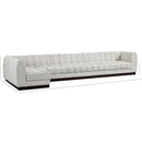 Meridian Quinn Cream Chenille Fabric Modular Sectional IMAGE 19