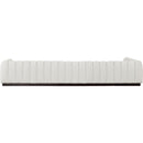 Meridian Quinn Cream Chenille Fabric Modular Sectional IMAGE 3