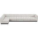 Meridian Quinn Cream Chenille Fabric Modular Sectional IMAGE 5