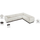 Meridian Quinn Cream Chenille Fabric Modular Sectional IMAGE 15