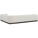Meridian Quinn Cream Chenille Fabric Modular Sectional IMAGE 3