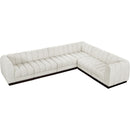 Meridian Quinn Cream Chenille Fabric Modular Sectional IMAGE 5