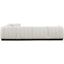 Meridian Quinn Cream Chenille Fabric Modular Sectional IMAGE 6