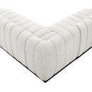 Meridian Quinn Cream Chenille Fabric Modular Sectional IMAGE 11
