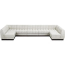 Meridian Quinn Cream Chenille Fabric Modular Sectional IMAGE 5
