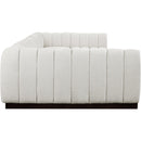 Meridian Quinn Cream Chenille Fabric Modular Sectional IMAGE 7
