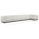 Meridian Quinn Cream Chenille Fabric Modular Sectional IMAGE 17