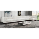 Meridian Quinn Cream Chenille Fabric Modular Sectional IMAGE 2
