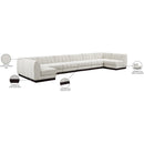 Meridian Quinn Cream Chenille Fabric Modular Sectional IMAGE 20