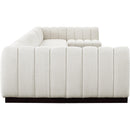 Meridian Quinn Cream Chenille Fabric Modular Sectional IMAGE 7