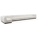 Meridian Quinn Cream Chenille Fabric Modular Sectional IMAGE 17