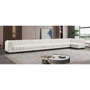 Meridian Quinn Cream Chenille Fabric Modular Sectional IMAGE 2