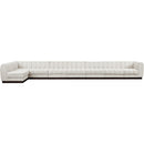 Meridian Quinn Cream Chenille Fabric Modular Sectional IMAGE 4