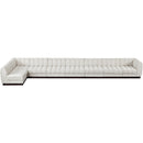 Meridian Quinn Cream Chenille Fabric Modular Sectional IMAGE 5